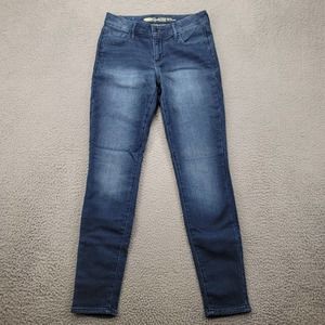 Old‎ Navy Jeans Womens 4 Blue Denim Rockstar Skinny Mid Rise Distressed Pockets